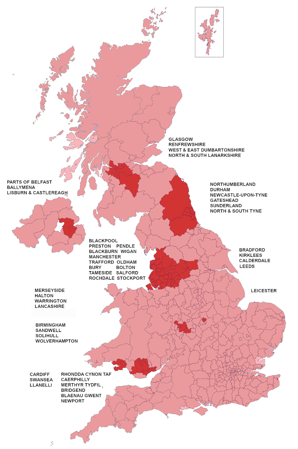 local lockdowns in UK