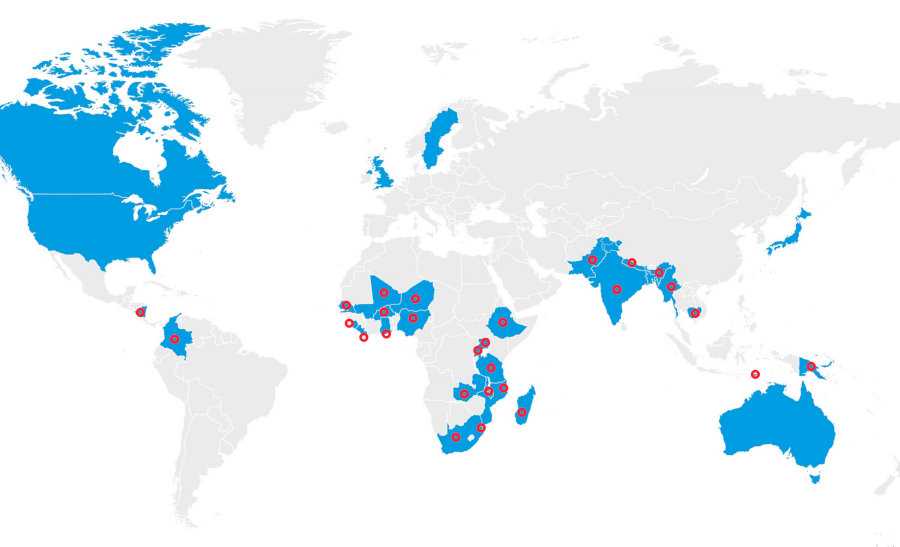 water aid working in 28 countries